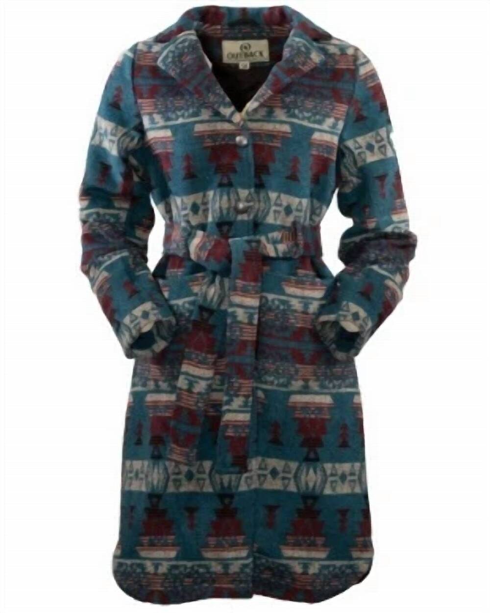 NEW OUTBACK TRADING CO. women's brooklyn long jacket in blue